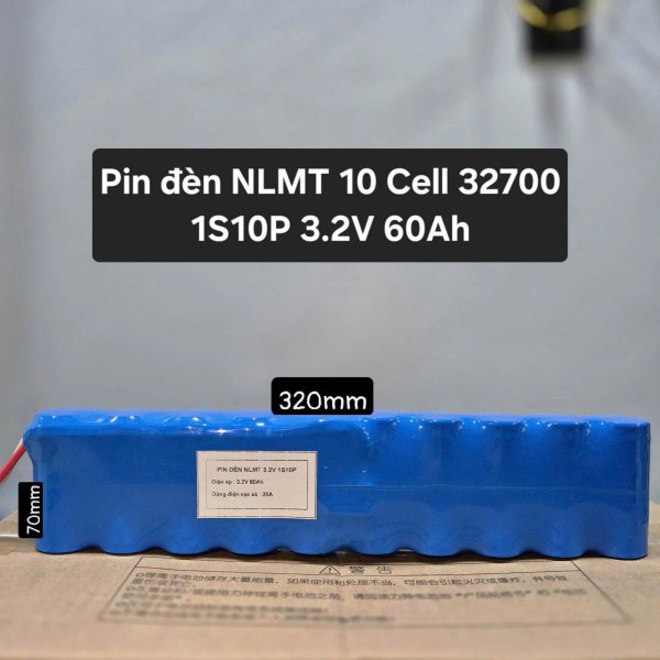 Pin sắt LiFePO4 32700 3.2V 60000mah 60Ah kèm mạch bảo vệ 1S cho đèn năng lượng mặt trời